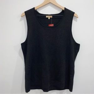 Vintage Choices Black Shimmer Shell Top